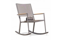 Rocking-chair aluminium et textilène, Honfleur