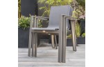 Salon de jardin aluminium sable 6 fauteuils Zahara