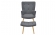 Fauteuil scandinave + repose-pieds anthracite