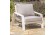 Salon IBIZA 5 Places : table basse + canapé 3 Places + 2 fauteuils en aluminium - BLANC