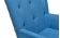 Fauteuil scandinave  + repose-pieds bleu canard